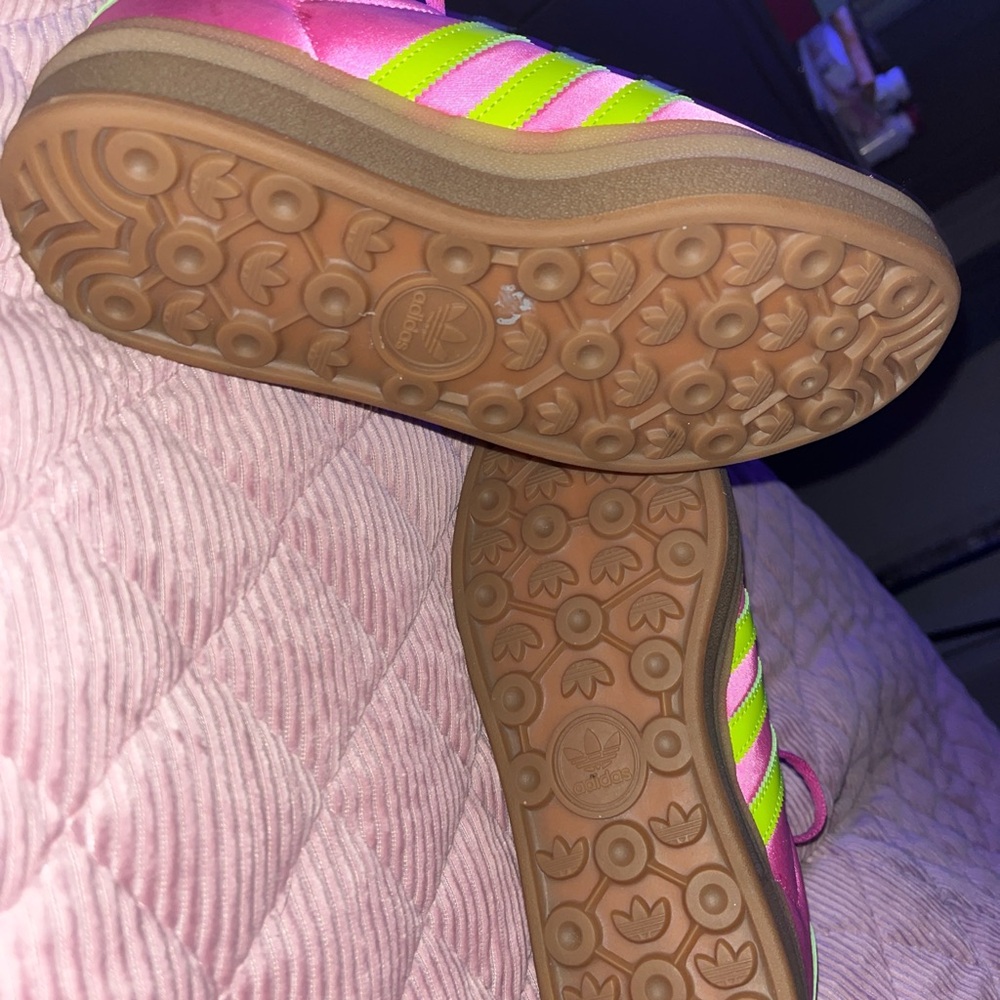Adidas Neon Pink and Lime Sneakers Gazelles - Picture 6 of 8